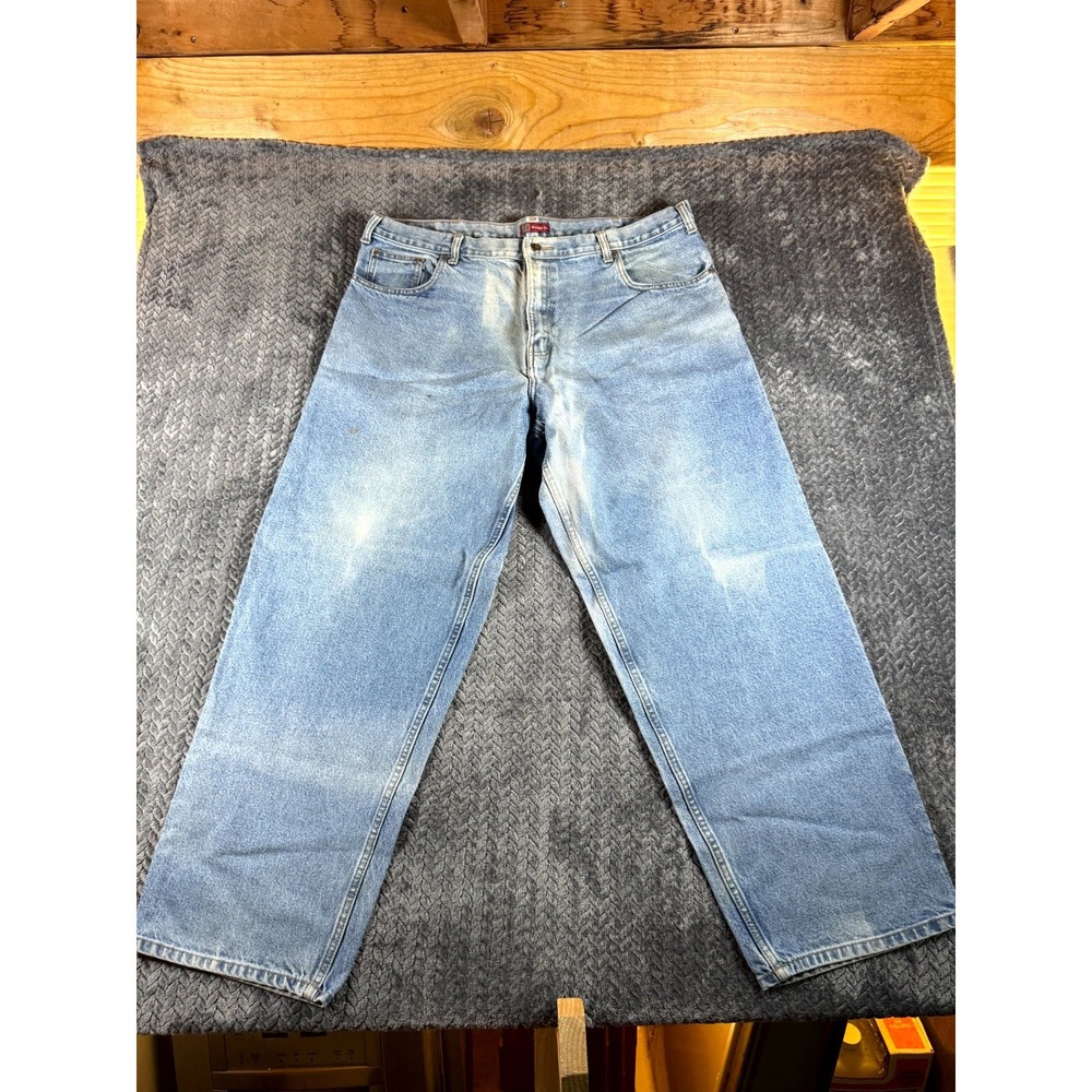 Faded Glory Jeans Mens 42x32 Blue Denim High Rise Relaxed Straight FGM84J05
